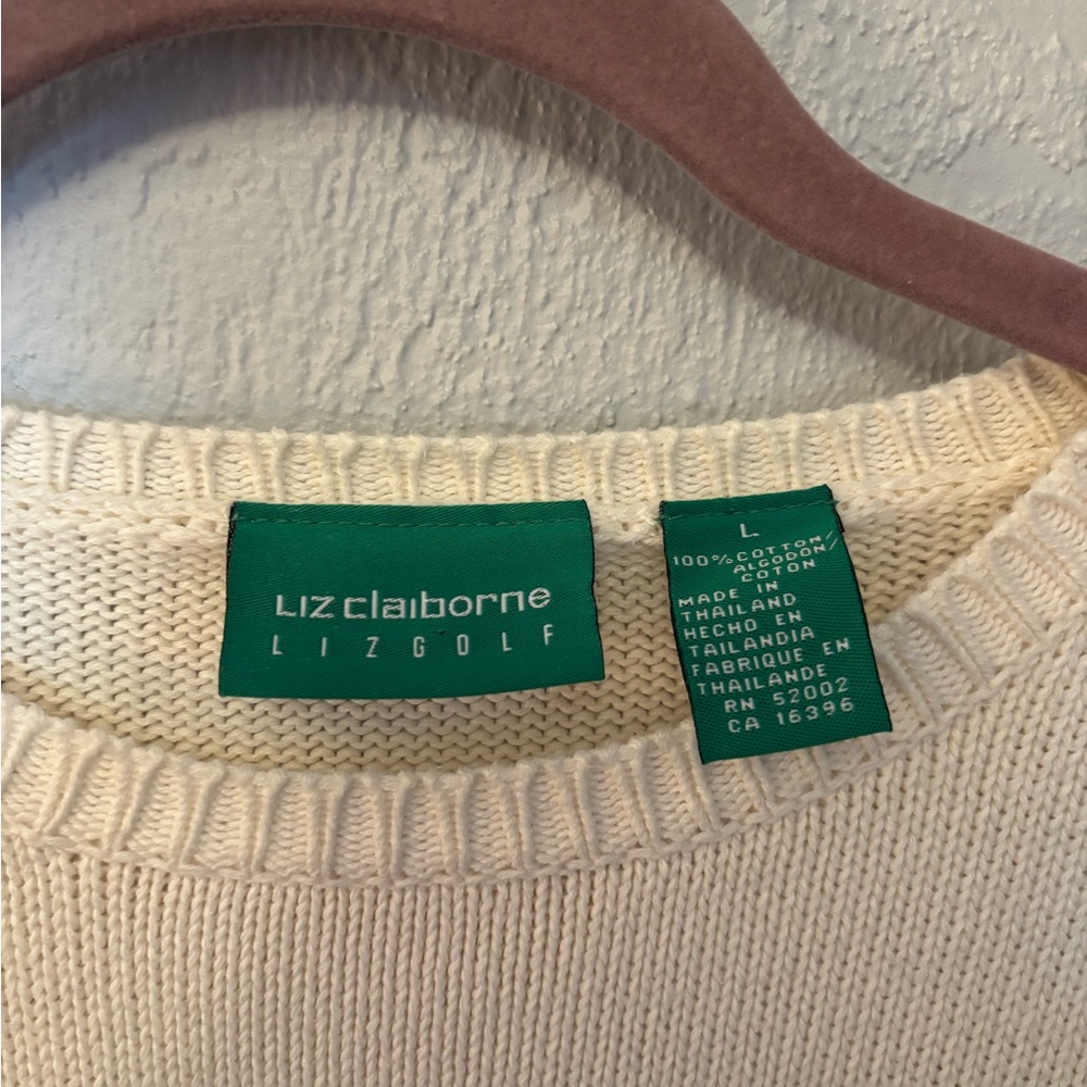 Vintage Liz Claiborne LizGolf Golf Sweater Size Large - Picture 4 of 6